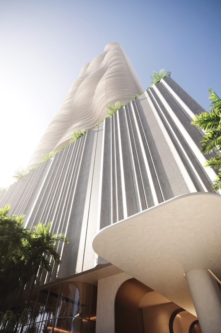 Fachada de 1428 Brickell, proyecto financiado por JPMorgan con 565 millones de dólares