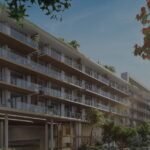 Render exterior de la residencia boutique 2200 Brickell de cinco niveles en Miami